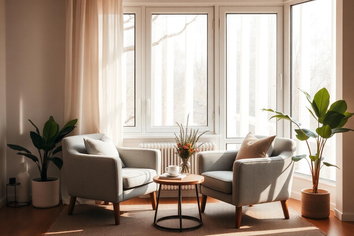 Calm coaching space at Klemke Coaching in Frankfurt – ready for a confidential discovery call and personal change
